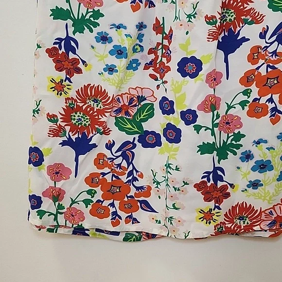 Boden Flame Scarlet Diamond Terrace Alicia Red and Pink Floral Blouse Size 8 - Picture 12 of 16